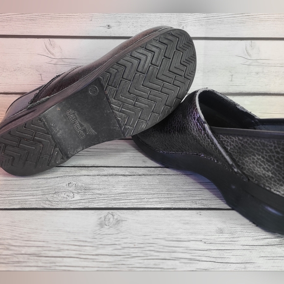 Dansko Leather Clogs Gold And Black Sz 41 - Picture 3 of 5